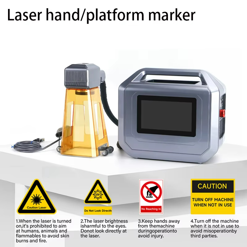 Portable20W/30W/50W Mini Hand-Held Fiber Laser Marking Machine Rubber Tyre Advertising Company JPT Source Laser Printer