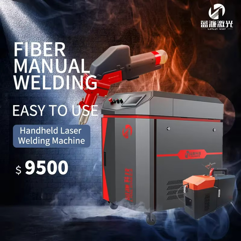 New design 1000w 1500w 2000w 3000W 6 times protective len Handheld laser welding cleaning cutting machine with 3 in 1 function