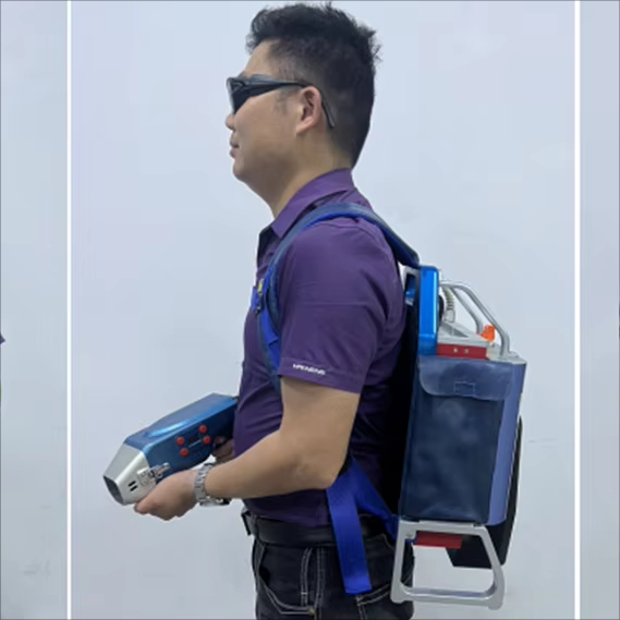 Rust Removal 50W 100W 200W Backpack Type Small Compact Mopa Multifunctional Fiber Laser Cleaning Machine